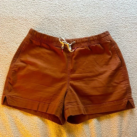 Topo Designs Dirt Shorts Women’s Hiking Casual Versatile - L - Brick Orange - Picture 3 of 13